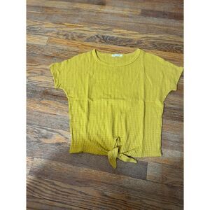 Caution to the Wind Dark Mustard Color Top Small